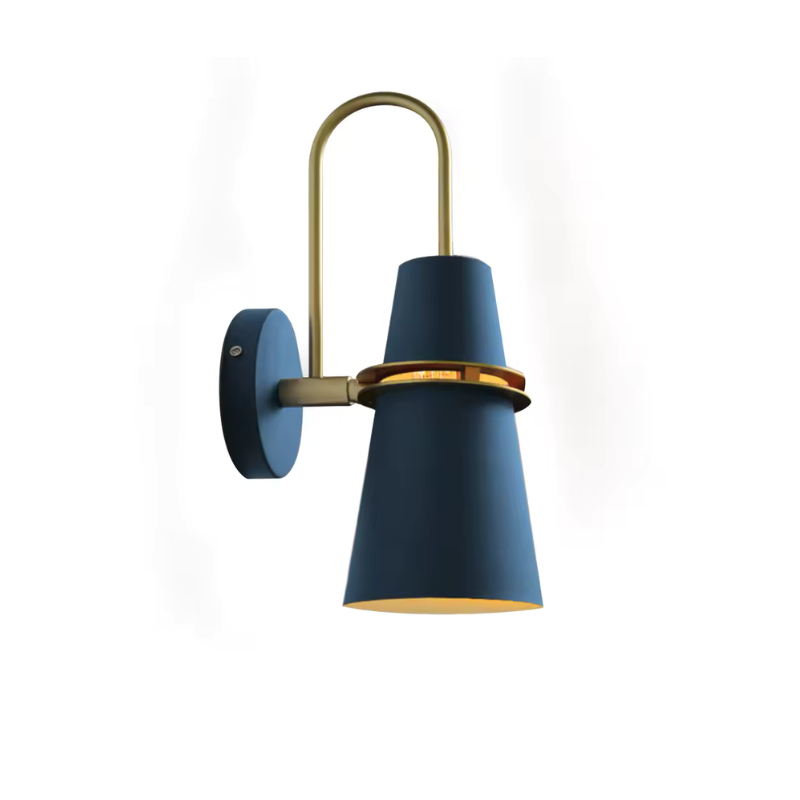 Bedside Blue Metal Wall Lamp