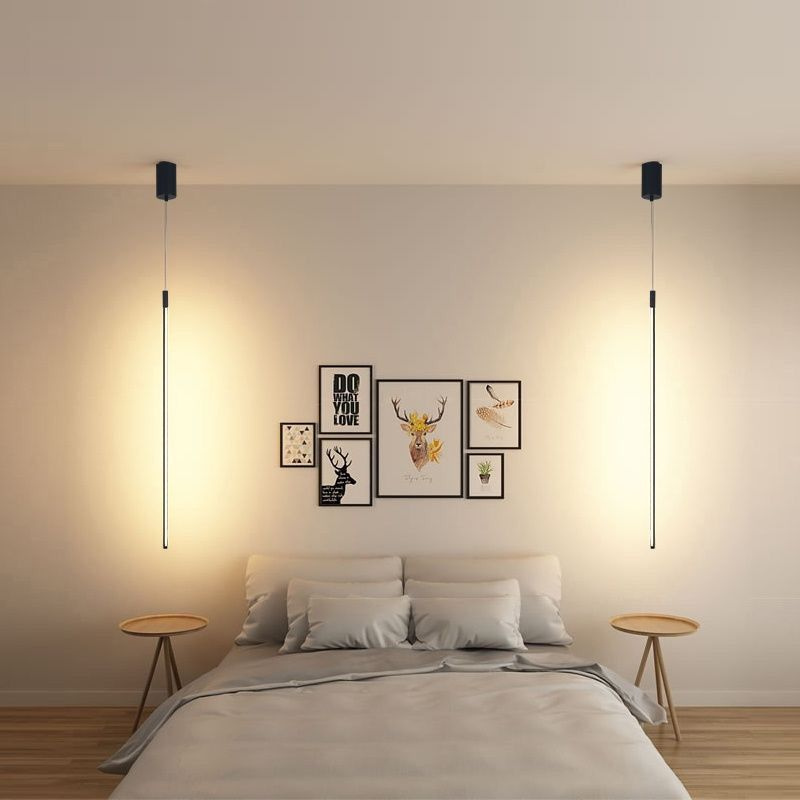 Modern Black Tube Pendant Light