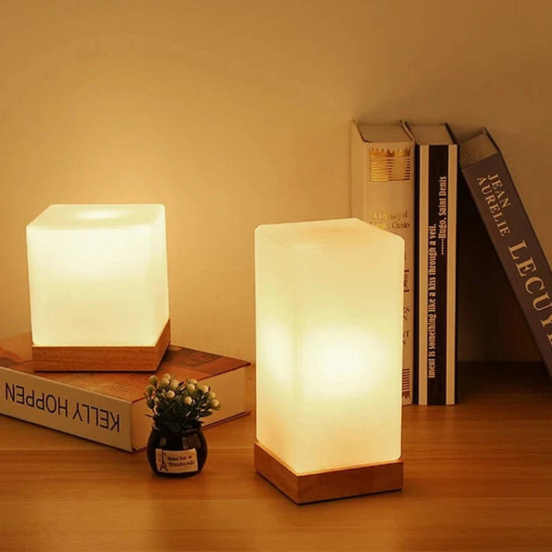 Minimalist Wood Base Table Lamp