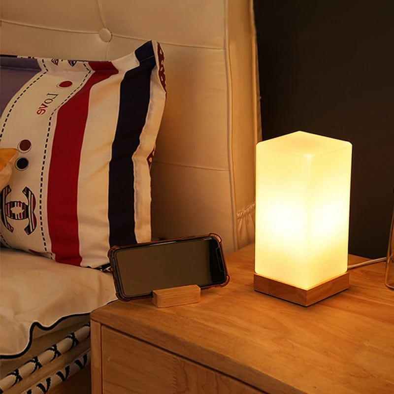 Minimalist Wood Base Table Lamp