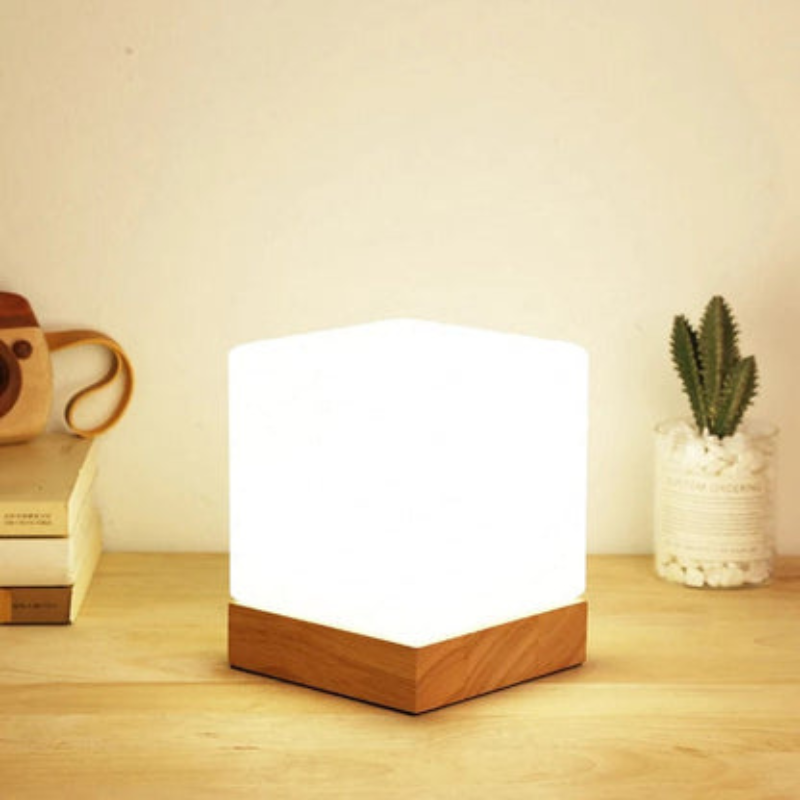 Minimalist Wood Base Table Lamp