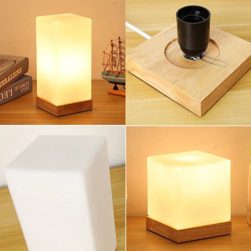 Minimalist Wood Base Table Lamp