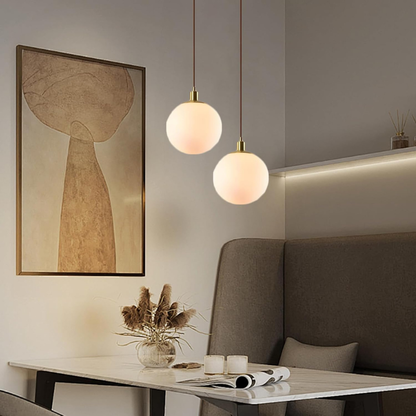 Modern Minimalist Globe Pendant Light With Gold Finish