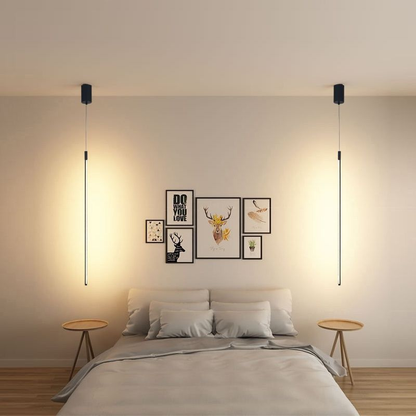 Modern Black Tube Pendant Light