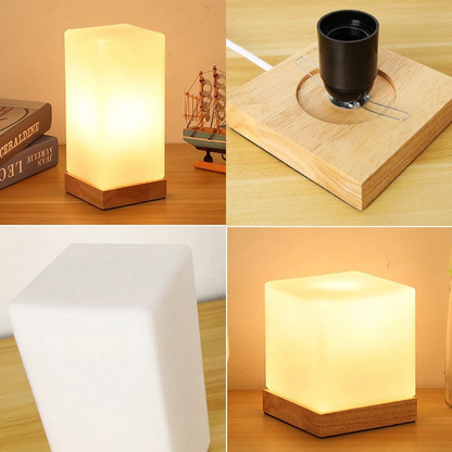 Minimalist Wood Base Table Lamp